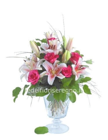 Mazzo di lilium e rose