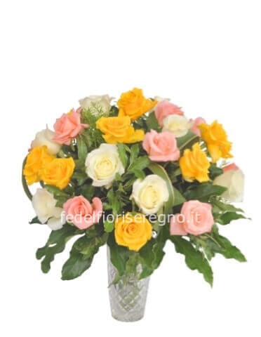 Bouquet di rose colori misti